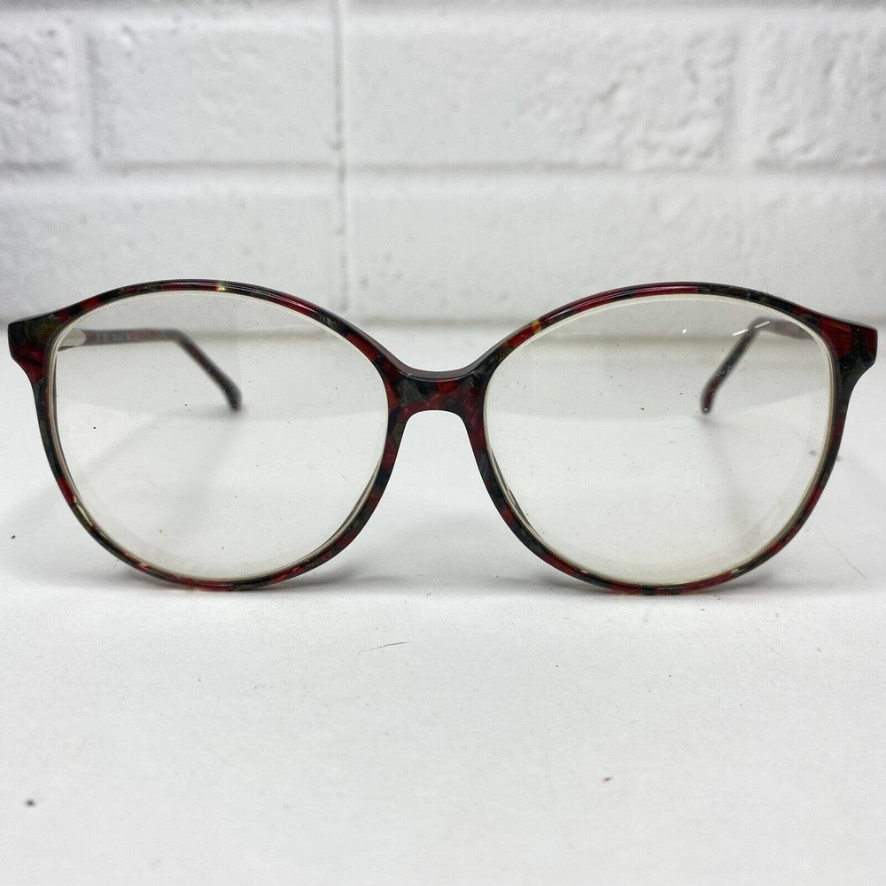 VTG Logo Paris Maroon, Green & Clear Mixed Plastic Eyeglass Frames H2635
